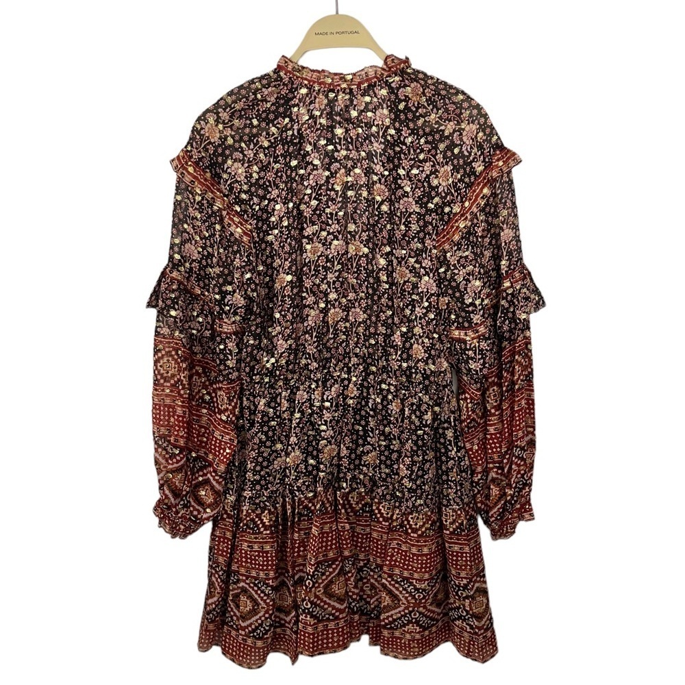 ULLA JOHNSON Erisa Silk Ruffled Boho Dress - Picture 7 of 16